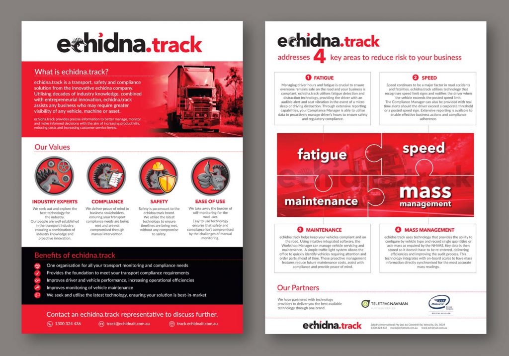 echidna.track brochures