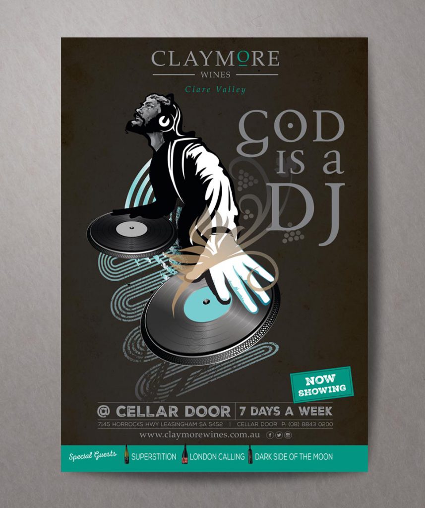 claymore god is a dj poster